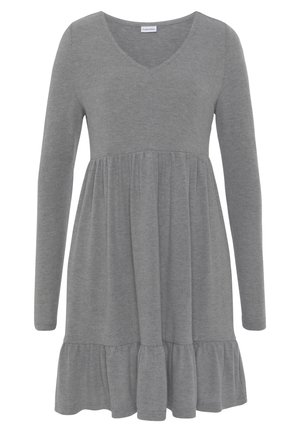 Stickad klänning - grey