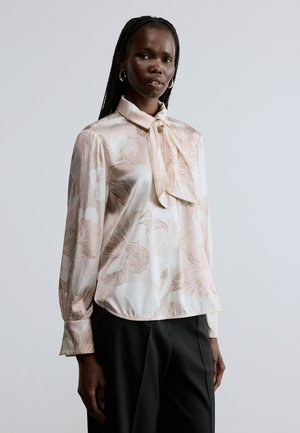 Blúzka so zapínaním na gombíky - peach beige