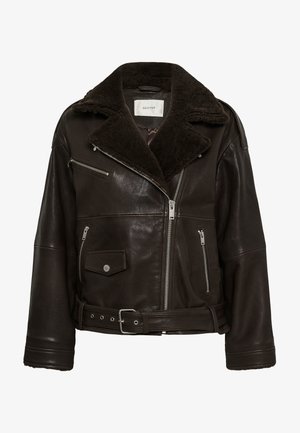 Gestuz, ROJA JACKET - Δερμάτινο μπουφάν - dark brown