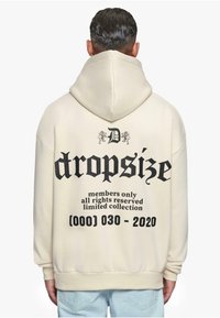 Dropsize HEAVY NUMBER - Sweat à capuche - coconutmilk black