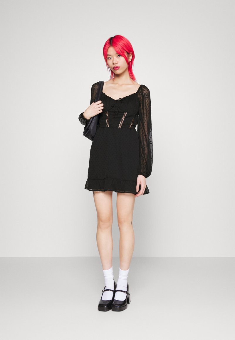 long sleeve chiffon corset dress hollister