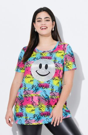 BEQUEME PASSFORM, METALLIC-SMILEY - Print T-shirt - multicolour