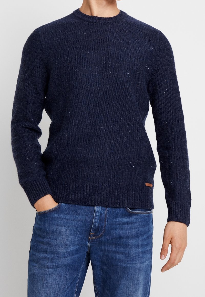 Pier One Stickad tröja - mottled dark blue