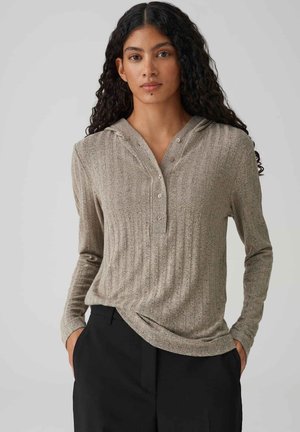 SLIM IN LOOK - Sweat à capuche - soft oat