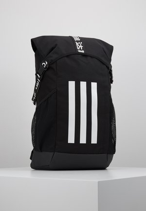 4ATHLTS ESSENTIALS 3 STRIPES SPORTS BACKPACK - Rugzak - black/white