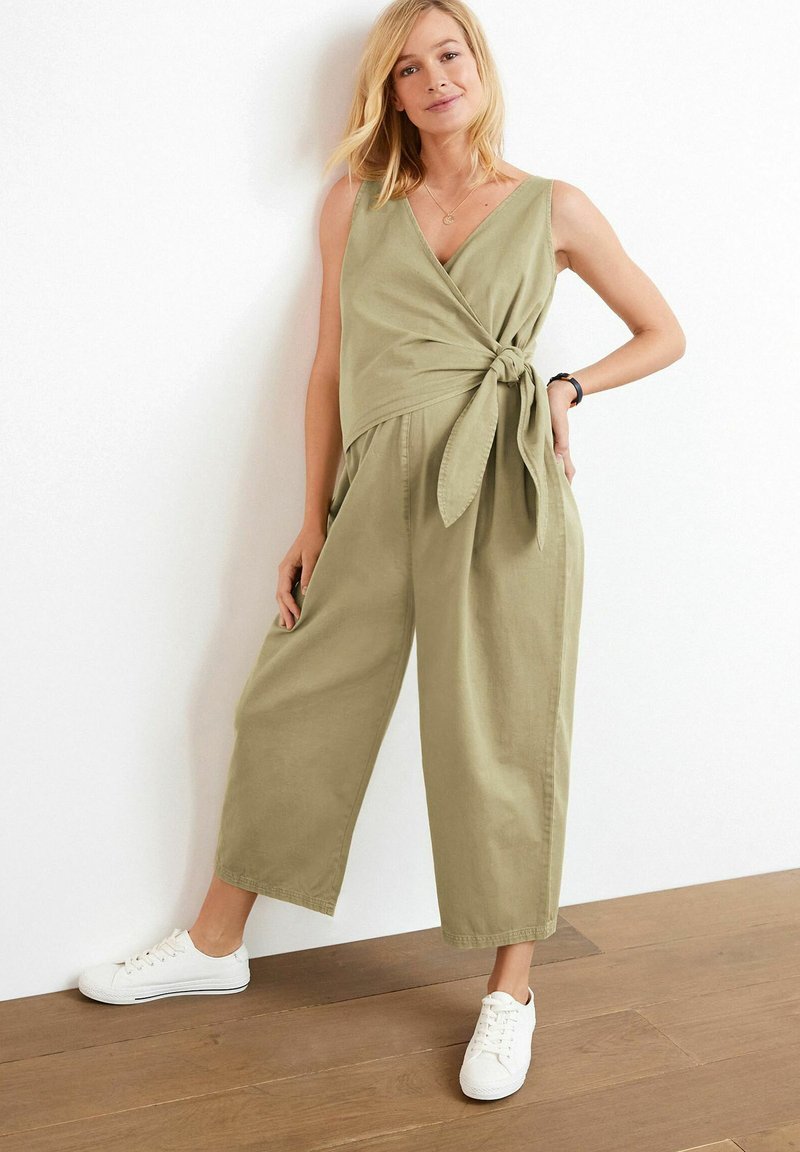Next WRAP OVER Jumpsuit green/groen Zalando.nl