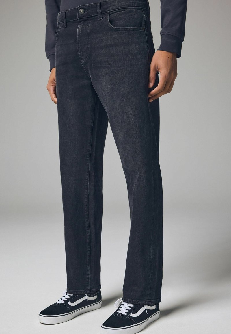 Next VINTAGE STRETCH AUTHENTIC REGULAR FIT - Ravne kavbojke - black vintage