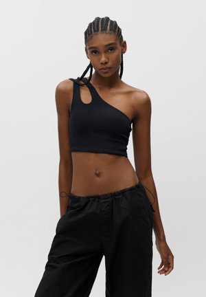 WITH DOUBLE STRAPS - Débardeur - mottled black