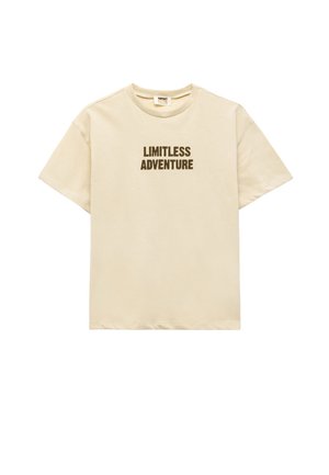 SHORT SLEEVE - T-shirt print - beige