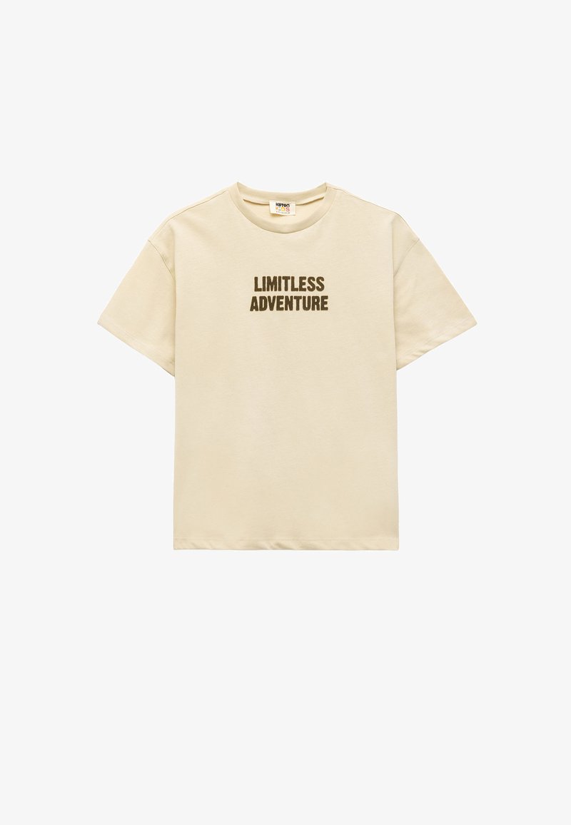 Koton SHORT SLEEVE - Camiseta estampada - beige