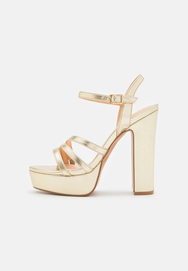 High heeled sandals - gold2