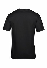 Sort kortærmet t-shirt lavet af blødt stof, med rund halsudskæring og glat tekstur. Ingen synlige logoer eller mønstre.