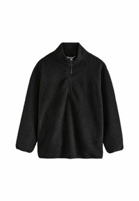 OUTDOOR BORG QUARTER ZIP - Fleecová mikina - black
