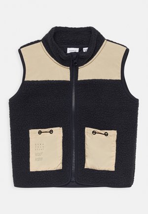 NMMKASPER TEDDY VEST - Waistcoat - dark sapphire