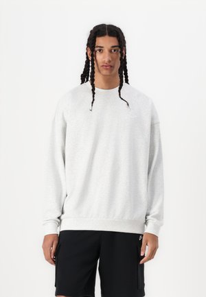 CLUB FLEECE - Športni pulover - birch heather/white