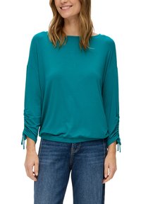 s.Oliver MIT RAFFUNG AN DEN ÄRMELN - Langarmshirt - petrol