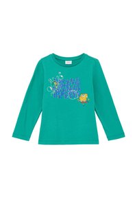 s.Oliver MIT SPONGEBOB SCHWAMMKOPF-MOTIV - Langarmshirt - türkis