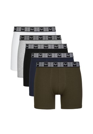 FRANCESCO 5ER PACK - Boxers - black white grey mel navy military green