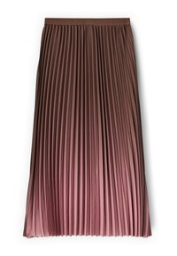 Gonna midi plissettata in una delicata tonalità mauve. Realizzata in tessuto leggero con una trama morbida e una vita elasticizzata per il massimo comfort.