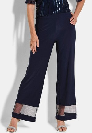 VERA MIT EINSÄTZEN - Pantaloni - navy
