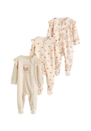 REGULAR FIT TWO WAY ZIP 3 PACK - Naktstērps - neutral bear