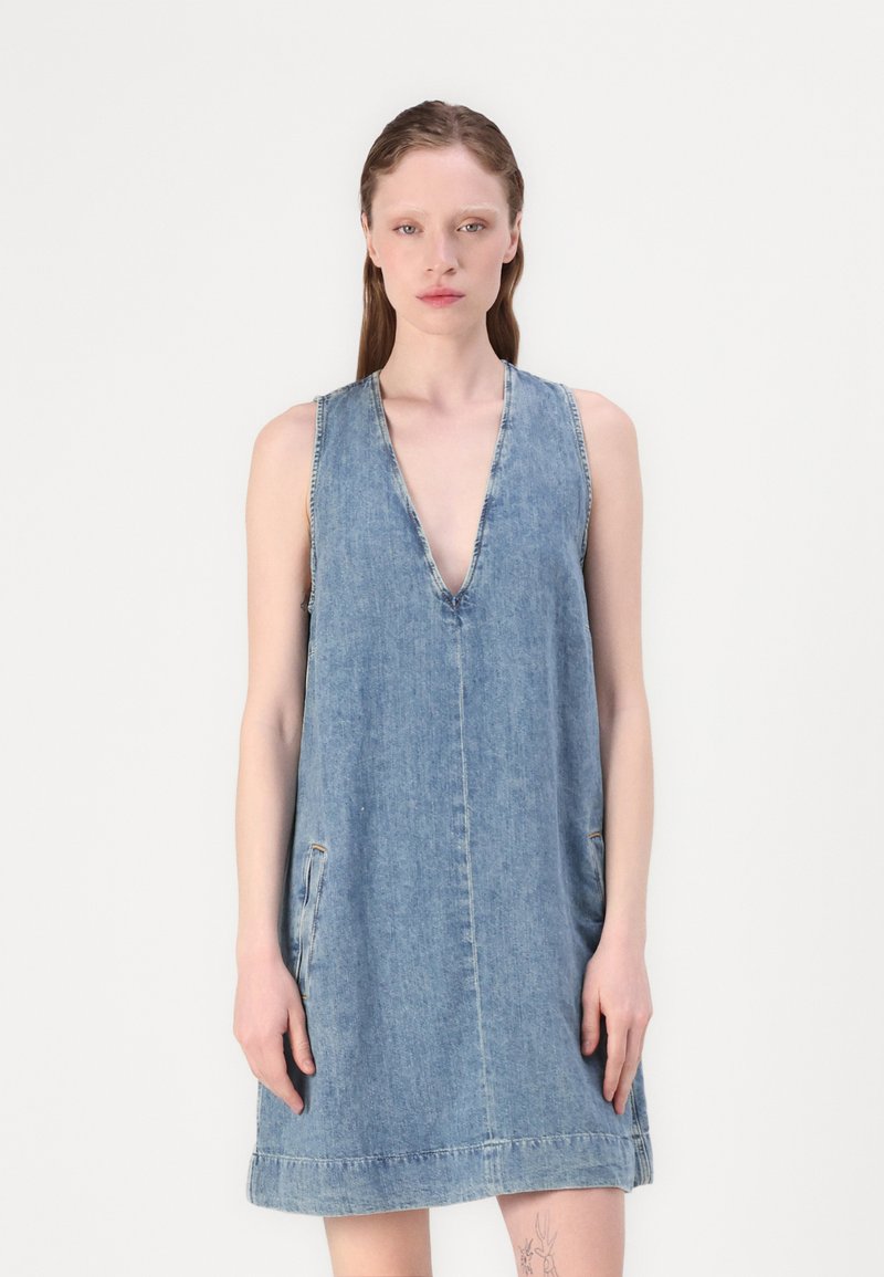 7 for all mankind V NECK DRESS - Džinsinė suknelė - arizona