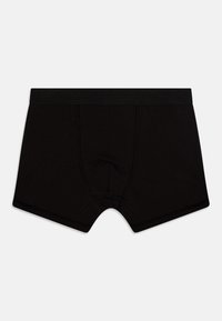 Svarte bomullsboxershorts med elastisk midjebånd, med en funksjonell frontlomme og glatte sømmer for komfort.