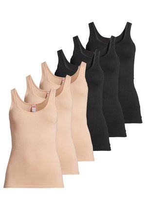 Unterhemd/-shirt - schwarz   beige