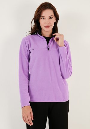 HIGH COLLAR - Fleece jumper - lilac
