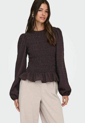 AMY SMOCK - Bluse - black coffee