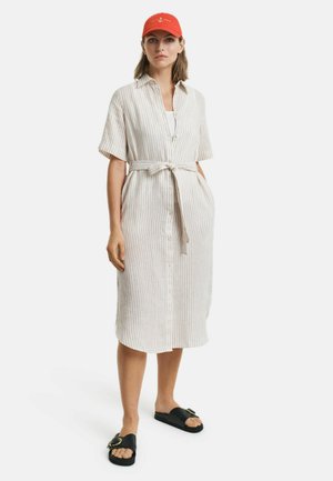 STRIPED - Robe chemise - dry sand