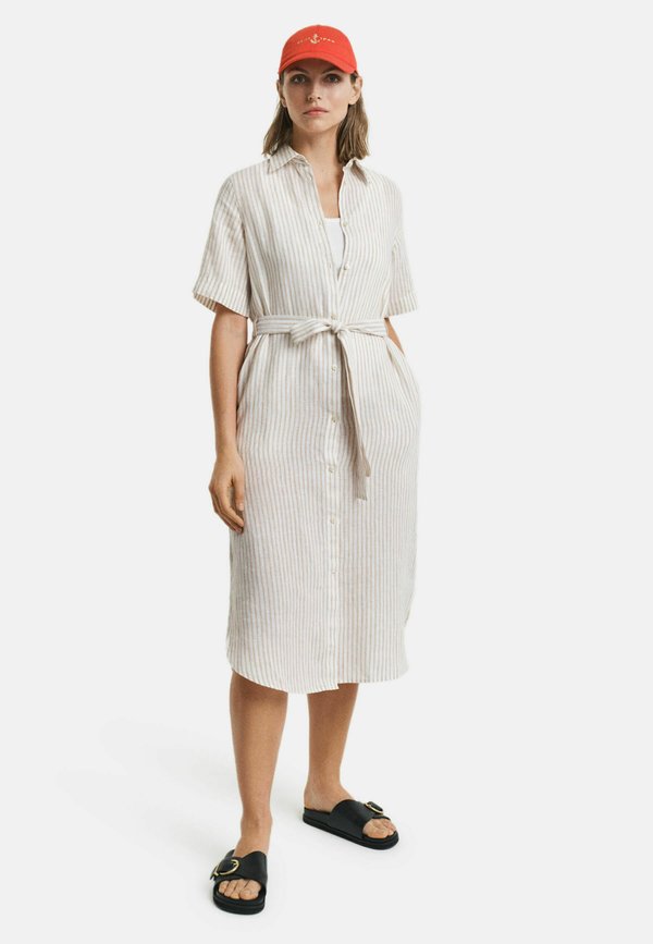 STRIPED - Blusenkleid - dry sand