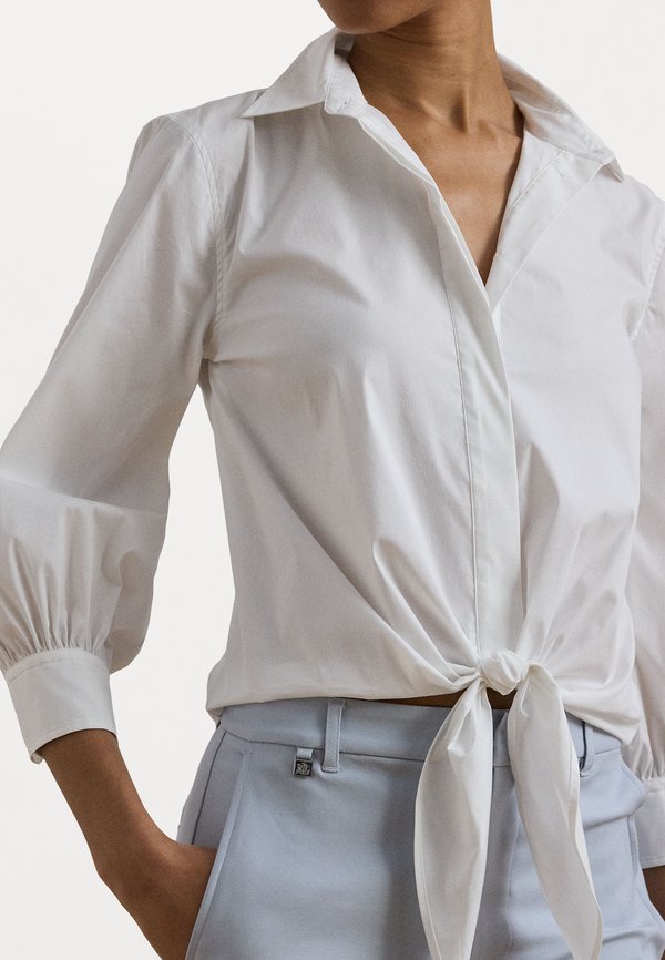 MOCHELL TIE WAIST STRETCH COTTON BLEND SHIRT - Button-down blouse2