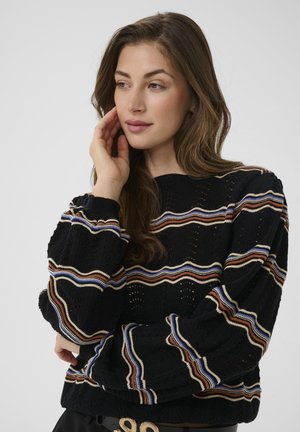 Maglione - black wavy stripe