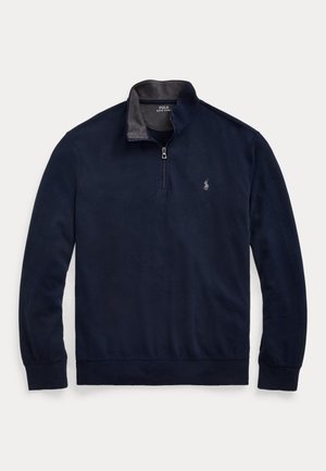 Polo Ralph Lauren LUXURY JERSEY QUARTER-ZIP PULLOVER - Športni pulover - aviator navy