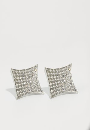 HUGO KREIT CHUNK EARRINGS LARGE - Pendientes - pavé/silver-coloured