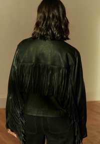 Next REGULAR FIT - Bőrdzseki - black