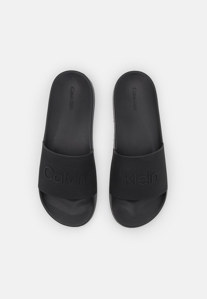 Calvin Klein POOL SLIDE Sandalias planas - black/negro Zalando.es
