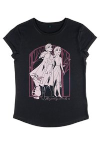 Disney FROZEN 2 FOREST FRAME - T-shirts print - black
