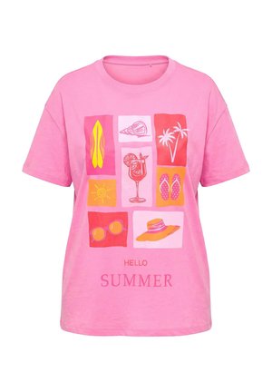 Angel of Style, HELLO SUMMER SHORT SLEEVE GRAPHIC TEE - Camiseta estampada - flamingo