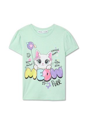 T-shirt con stampa - verde acqua