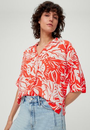 MIT FALTEN DETAIL - Blouse - orange