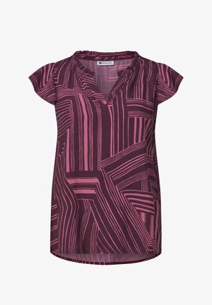 Street One, BLUSENSHIRT MIT SPLIT NECK UND VOLANT-ÄRMELN - Bluse - blush berry
