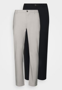 Pier One - 2 PACK - Trousers - mottled light grey/black Thumbnail Image 1