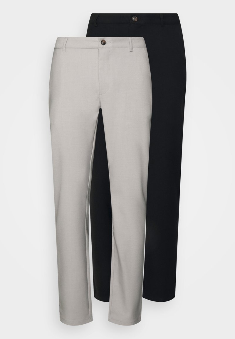 Pier One - 2 PACK - Trousers - mottled light grey/black, Enlarge