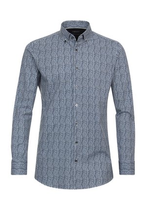 PRINT MODERN FIT - Hemd - mittelblau