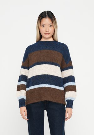 JDYZOEY LIFE COLORBLOCK - Pullover - total eclipse/shitake/birch/little boy blue