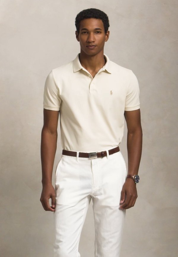CUSTOM SLIM FIT STRETCH MESH POLO SHIRT - Polo shirt - andover cream3