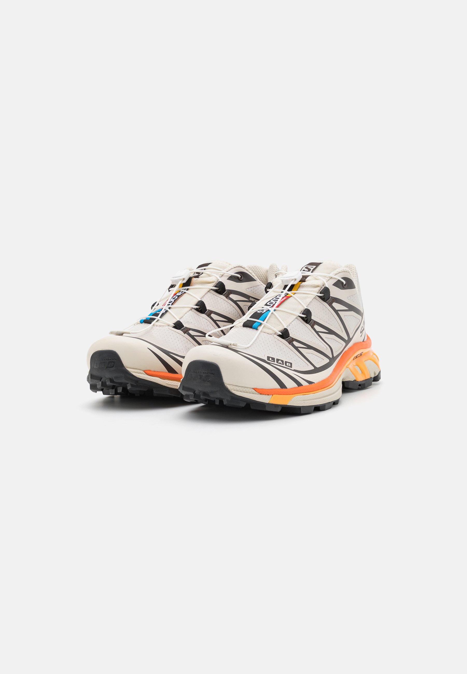 Salomon XT 6 UNISEX - Sneakers laag - rainy day/delicioso/vibrant  orange/beige - Zalando.nl