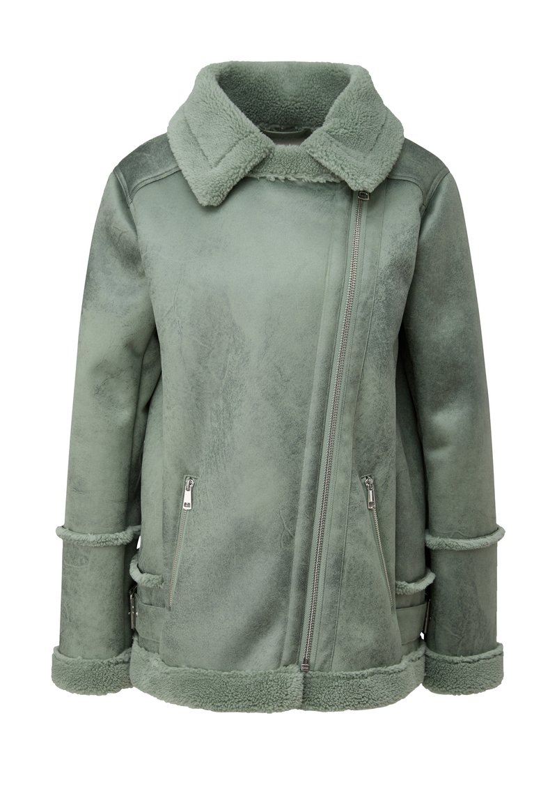 s.Oliver Imitatieleren jas groen s.Oliver Imitatieleren jas groen